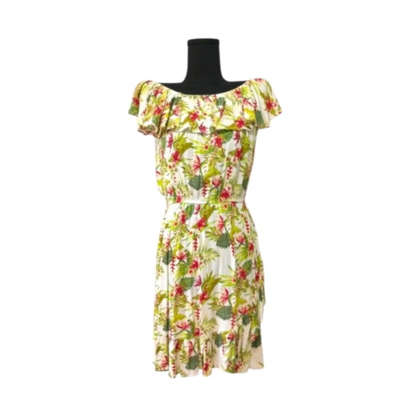 Sugar & Cream Floral Print Ruffle Dress - Picture 3 of 4